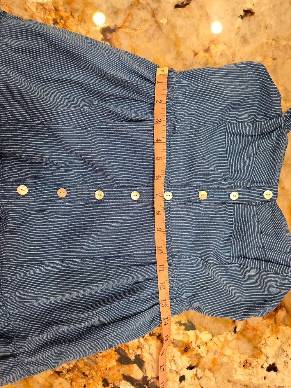 Madewell  Button-Front Tiered Midi Dress in Stripe Size 0 Cerulean Blue - Picture 11 of 11
